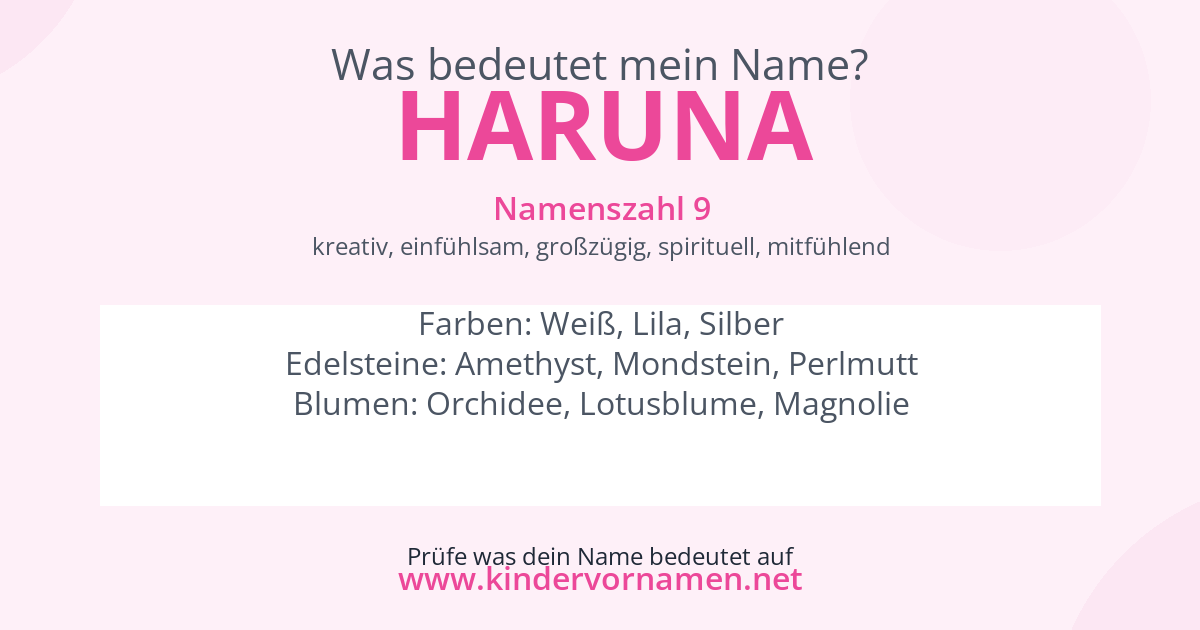 Was bedeutet der Name Haruna?