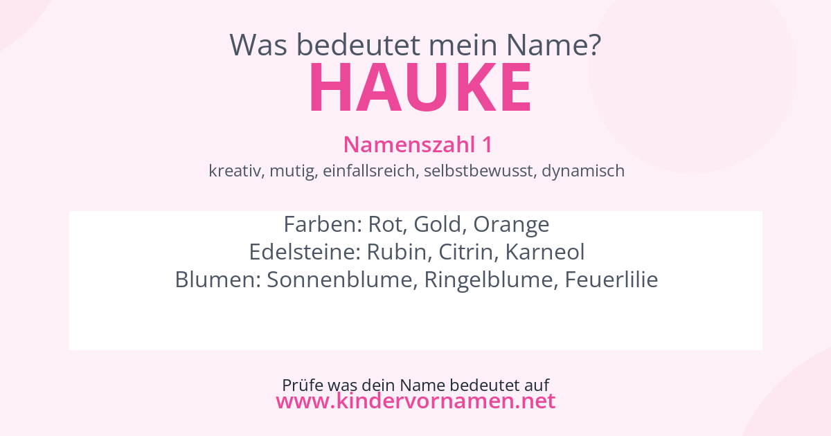 Was bedeutet der Name Hauke?