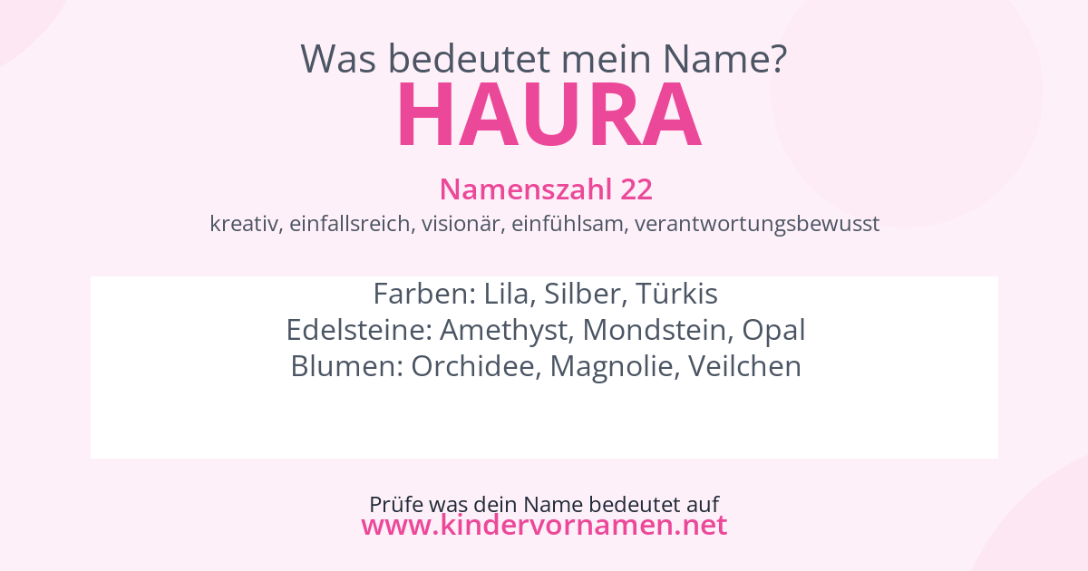 Was bedeutet der Name Haura?