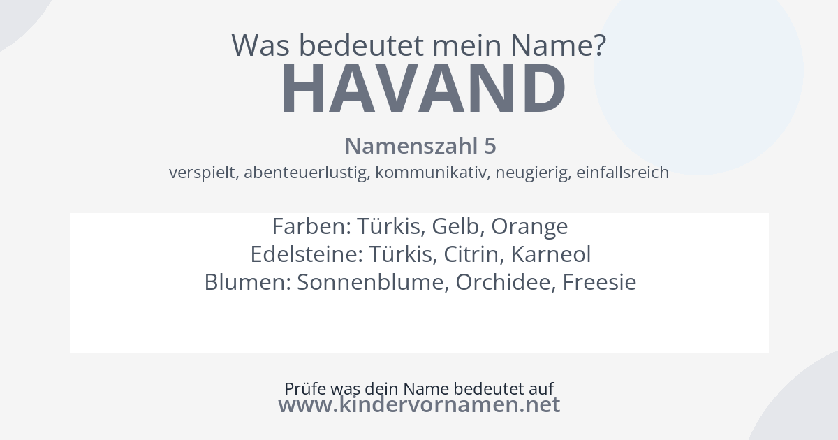 Was bedeutet der Name Havand?