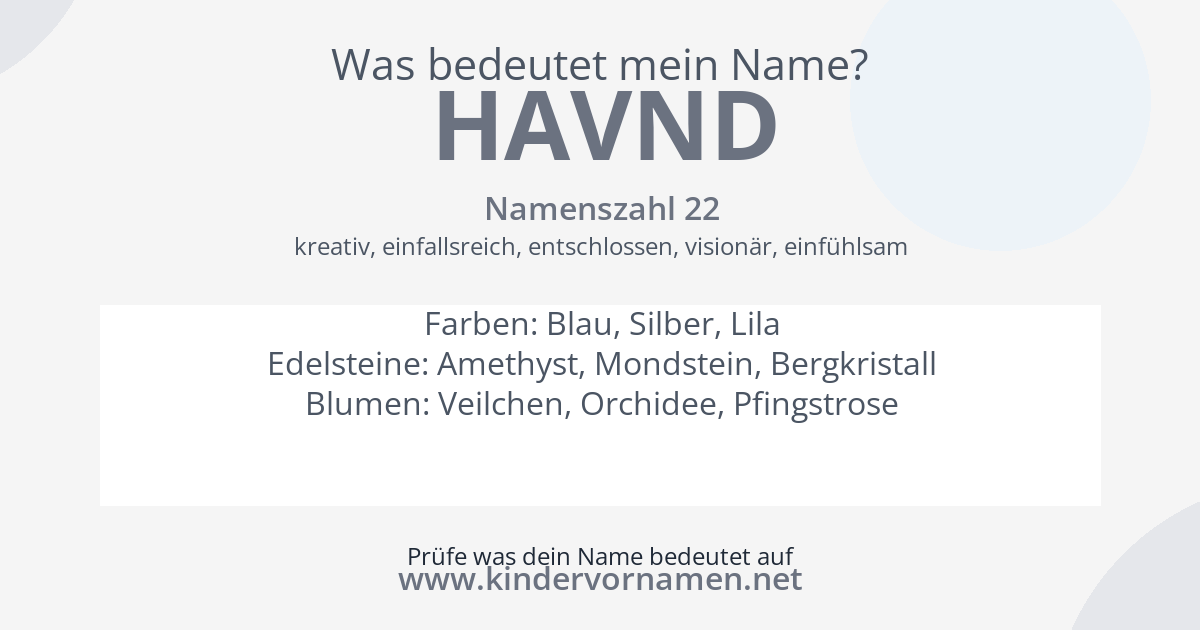 Was bedeutet der Name Havnd?