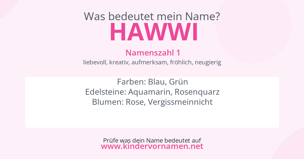 Was bedeutet der Name Hawwi?