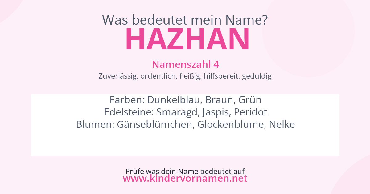 Was bedeutet der Name Hazhan?