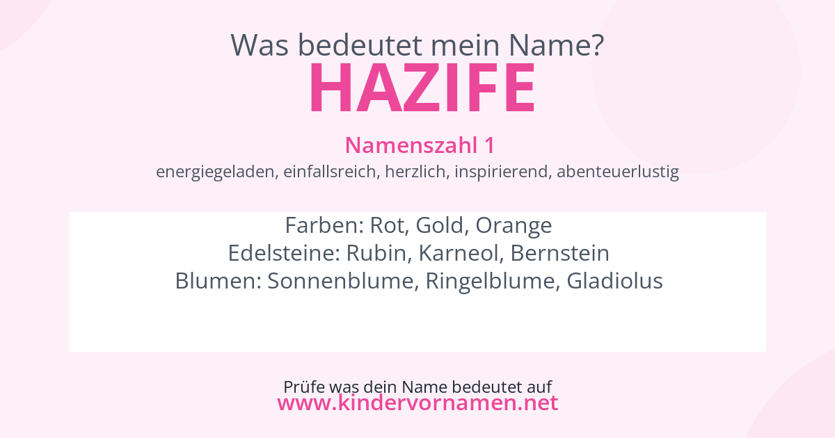 Was bedeutet der Name Hazife?