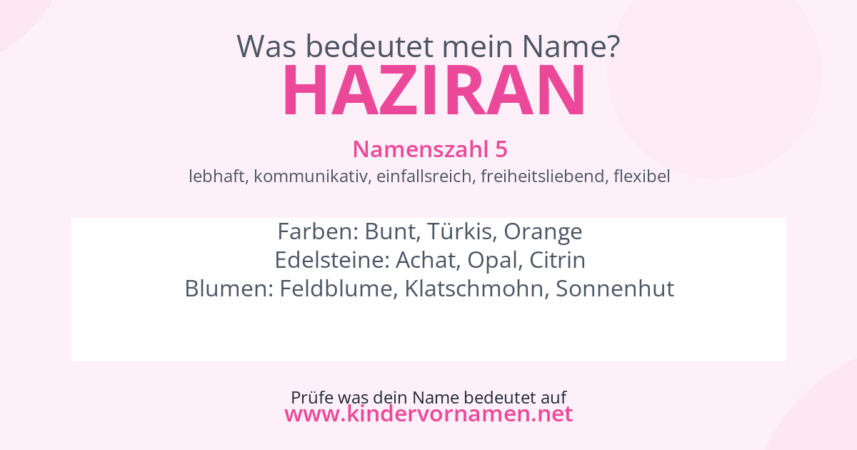 Was bedeutet der Name Haziran?