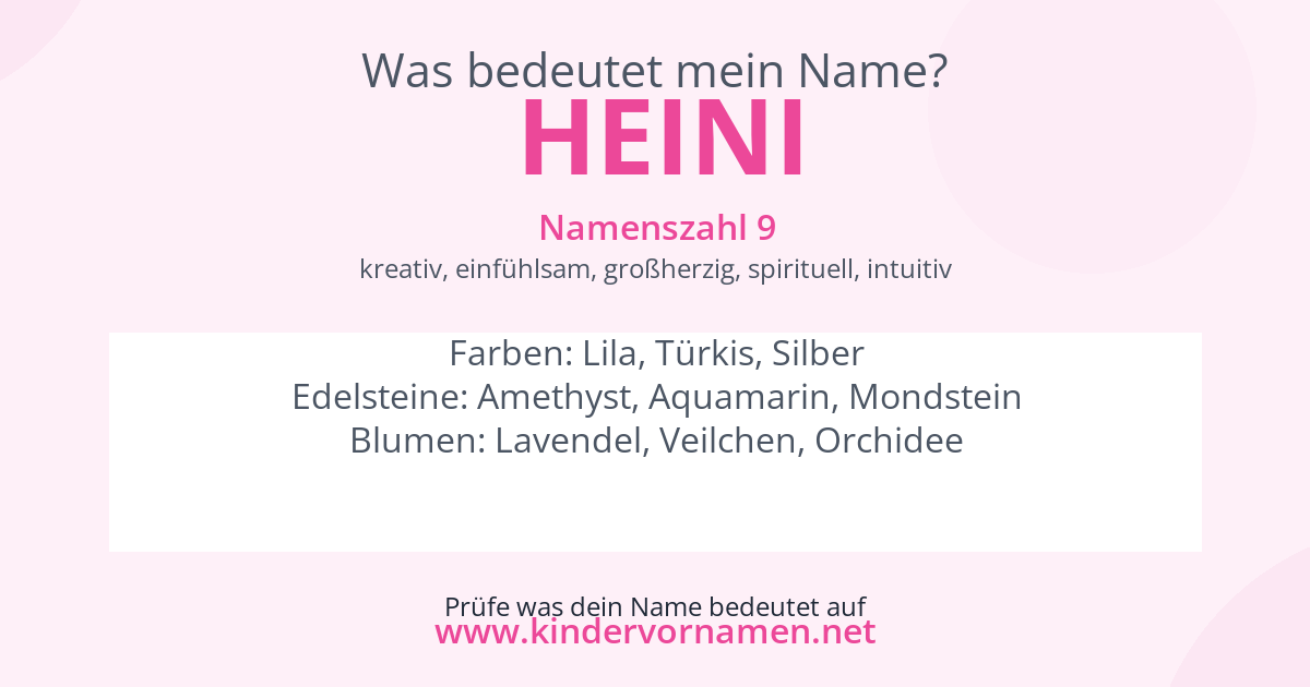 Was bedeutet der Name Heini?