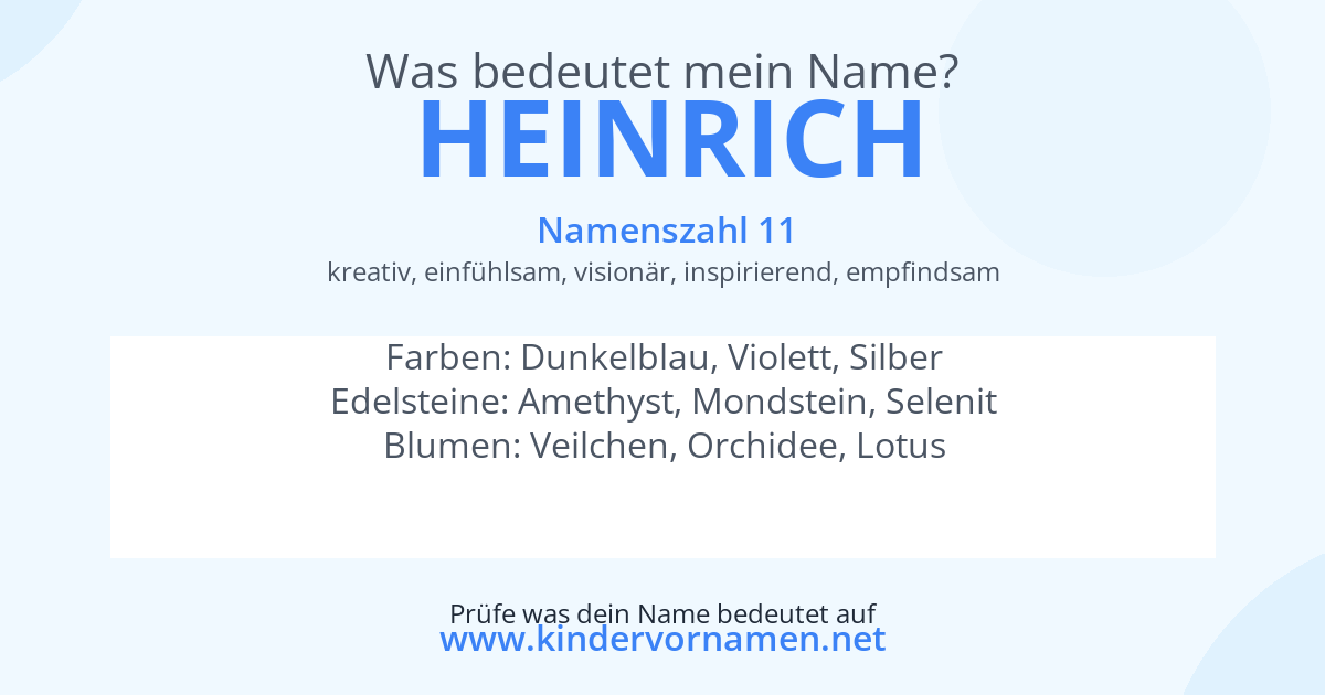 Was bedeutet der Name Heinrich?