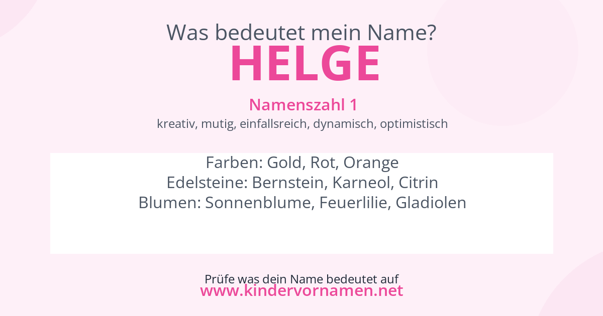 Was bedeutet der Name Helge?