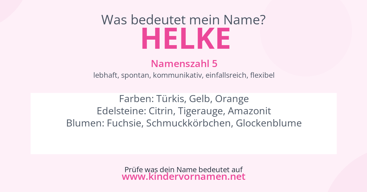 Was bedeutet der Name Helke?