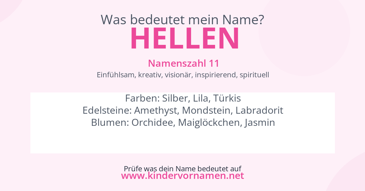 Was bedeutet der Name Hellen?