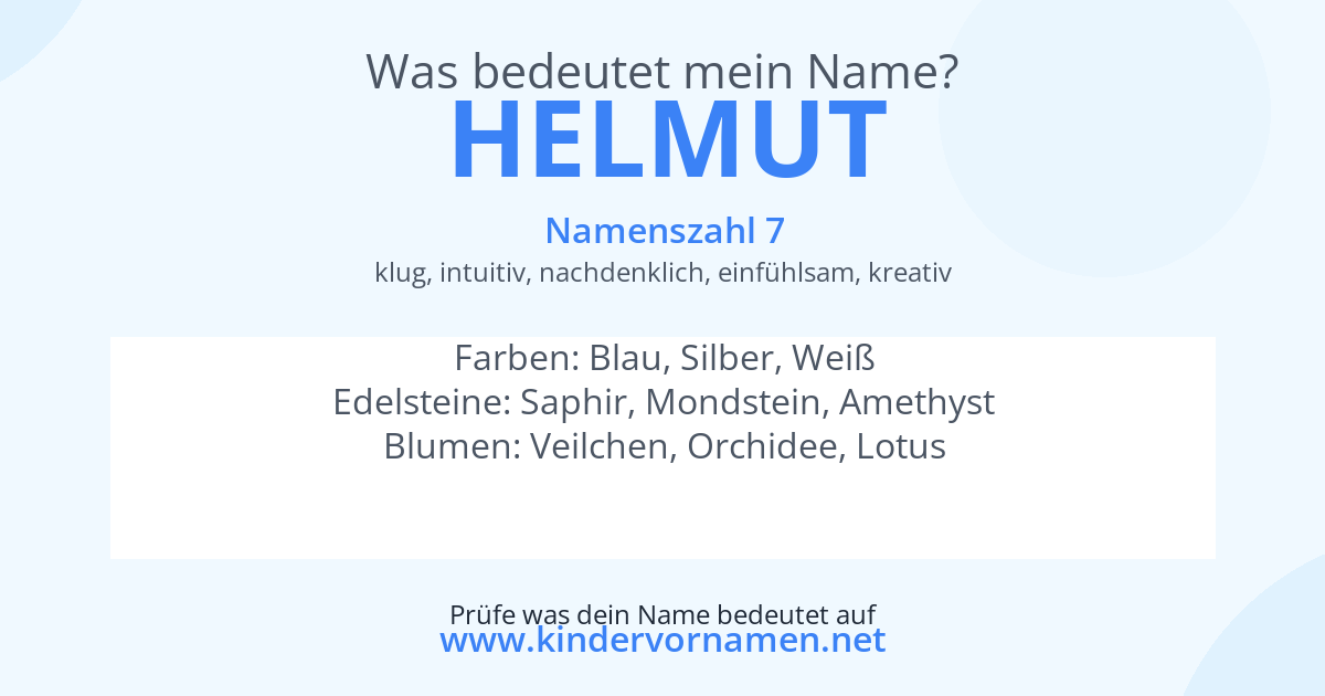 Was bedeutet der Name Helmut?