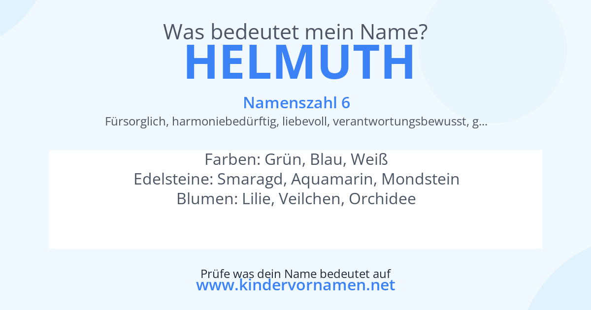 Was bedeutet der Name Helmuth?