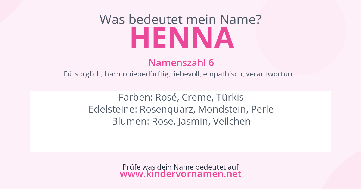 Was bedeutet der Name Henna?