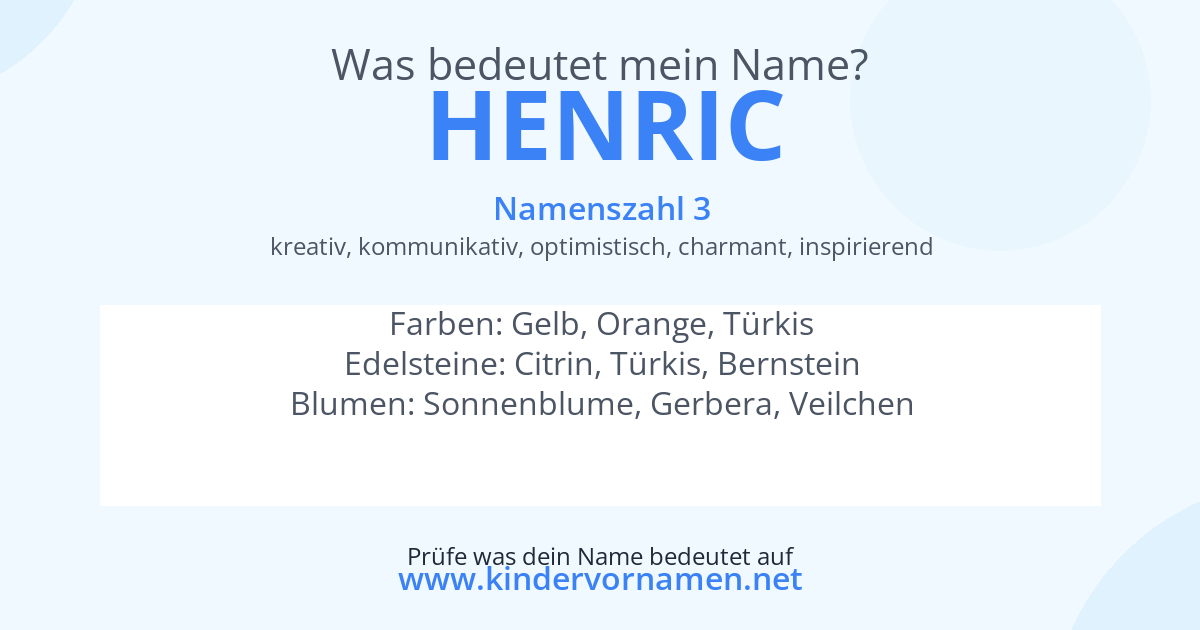 Was bedeutet der Name Henric?