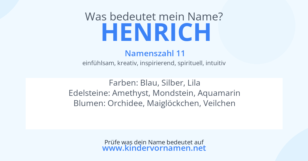 Was bedeutet der Name Henrich?