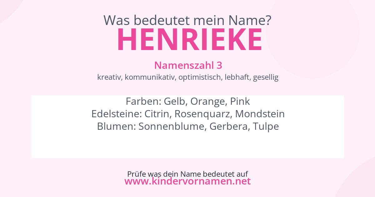 Was bedeutet der Name Henrieke?