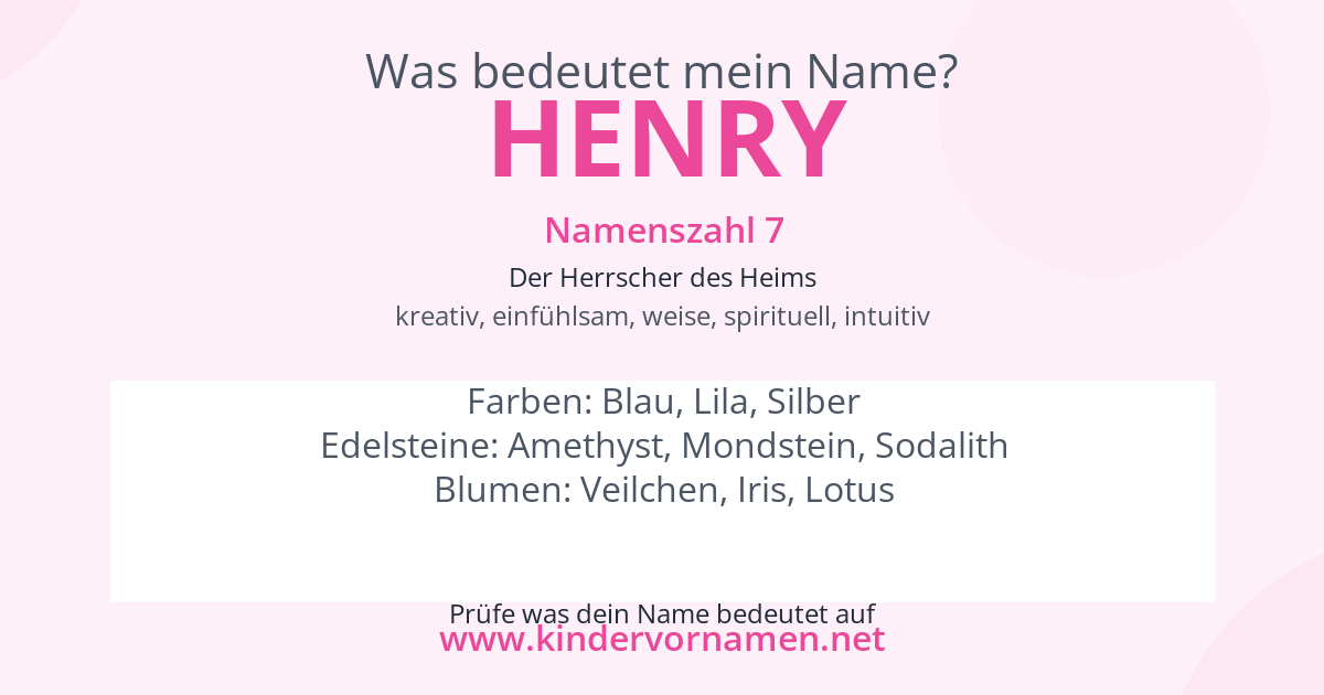 Was bedeutet der Name Henry?