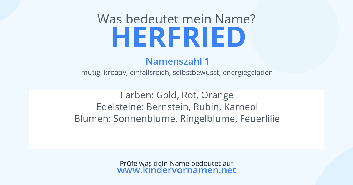 Was bedeutet der Name Herfried?