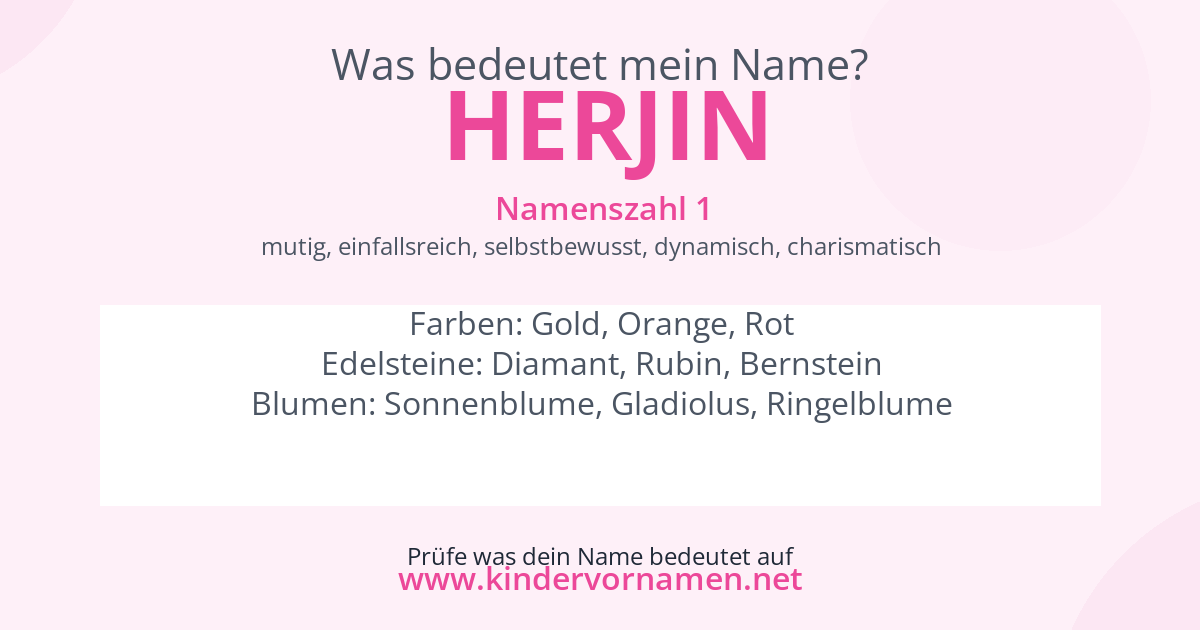 Was bedeutet der Name Herjin?