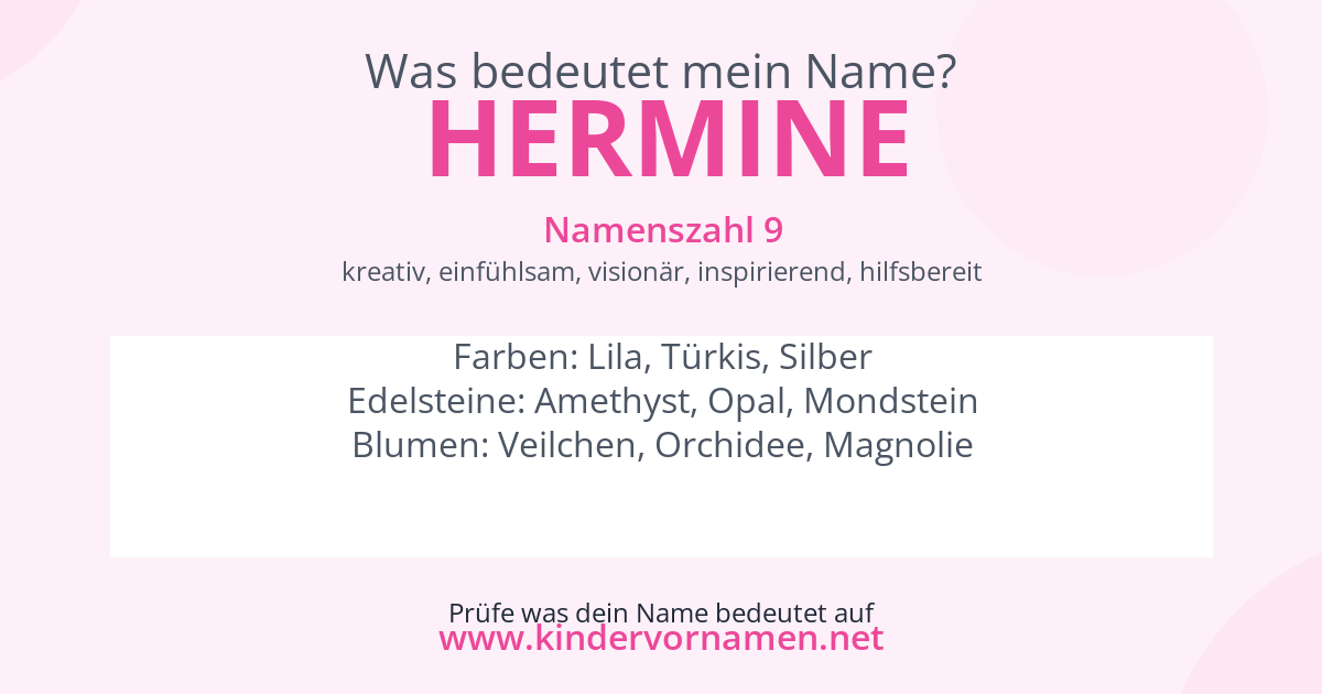 Was bedeutet der Name Hermine?