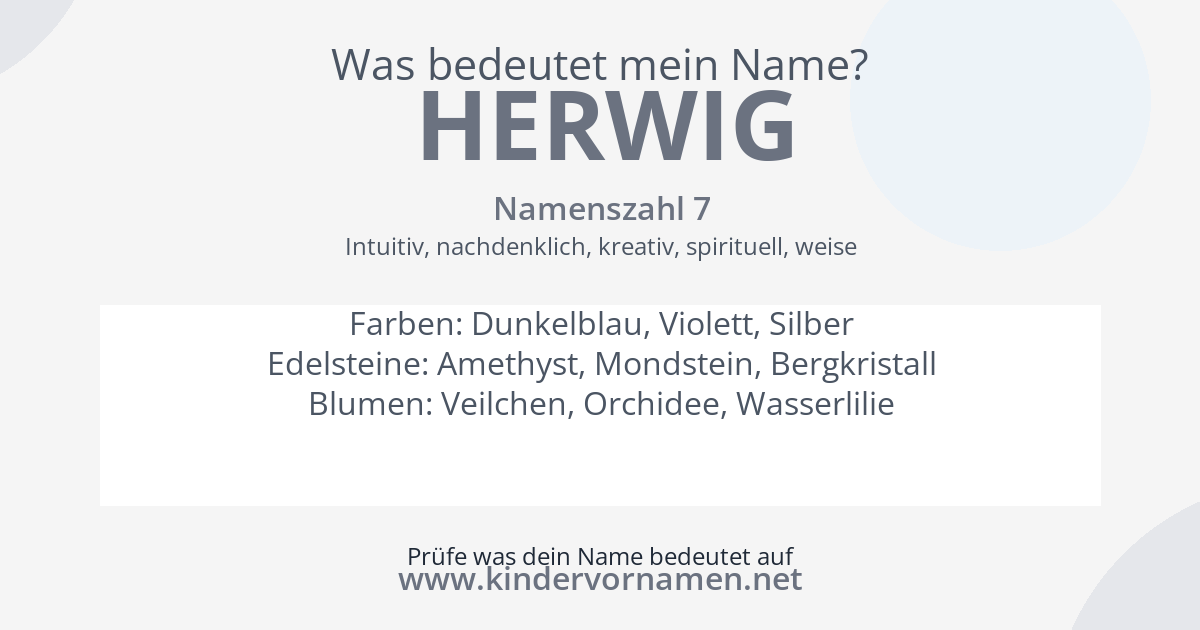 Was bedeutet der Name Herwig?