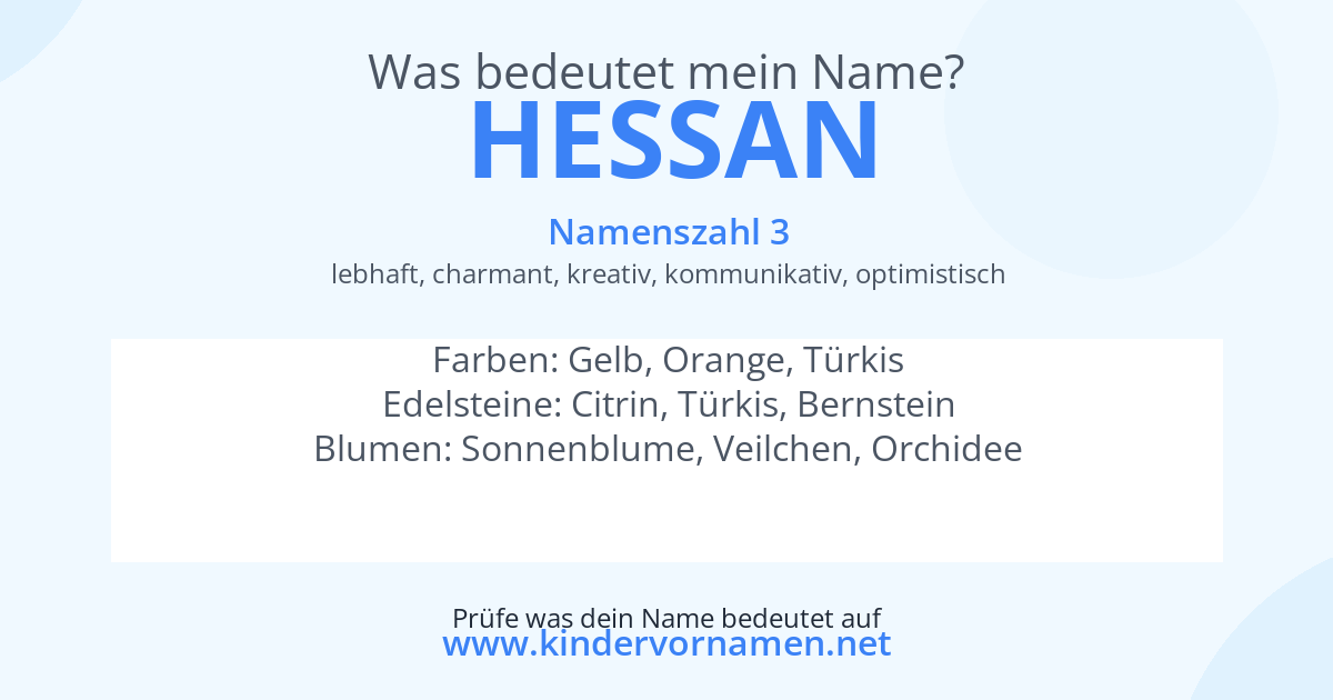 Was bedeutet der Name Hessan?