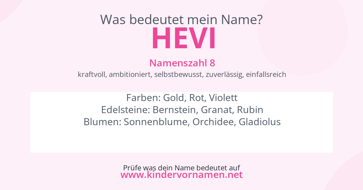 Was bedeutet der Name Hevi?