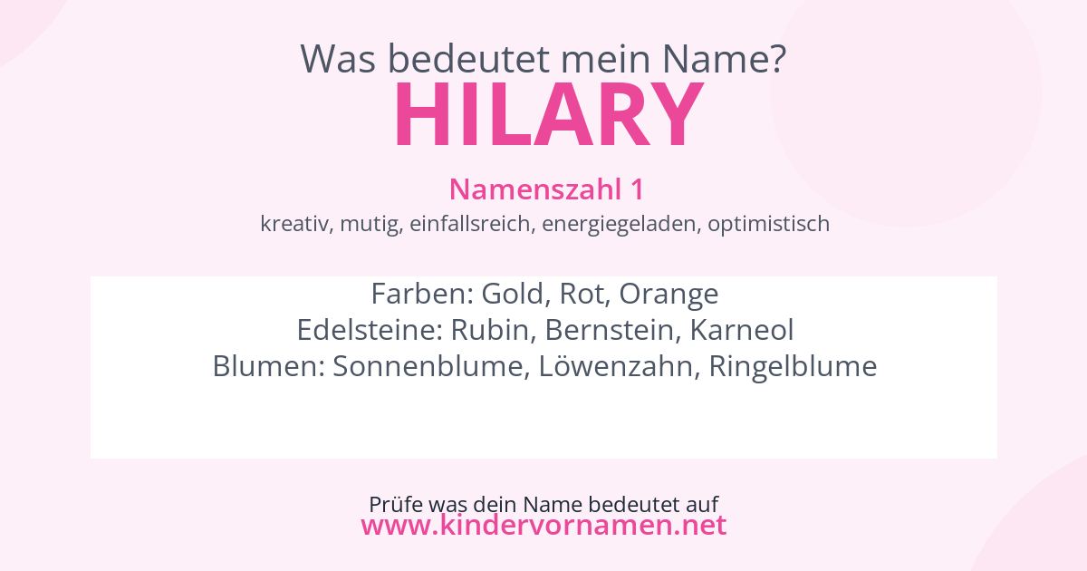 Was bedeutet der Name Hilary?