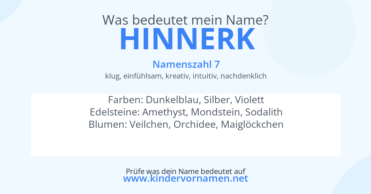 Was bedeutet der Name Hinnerk?