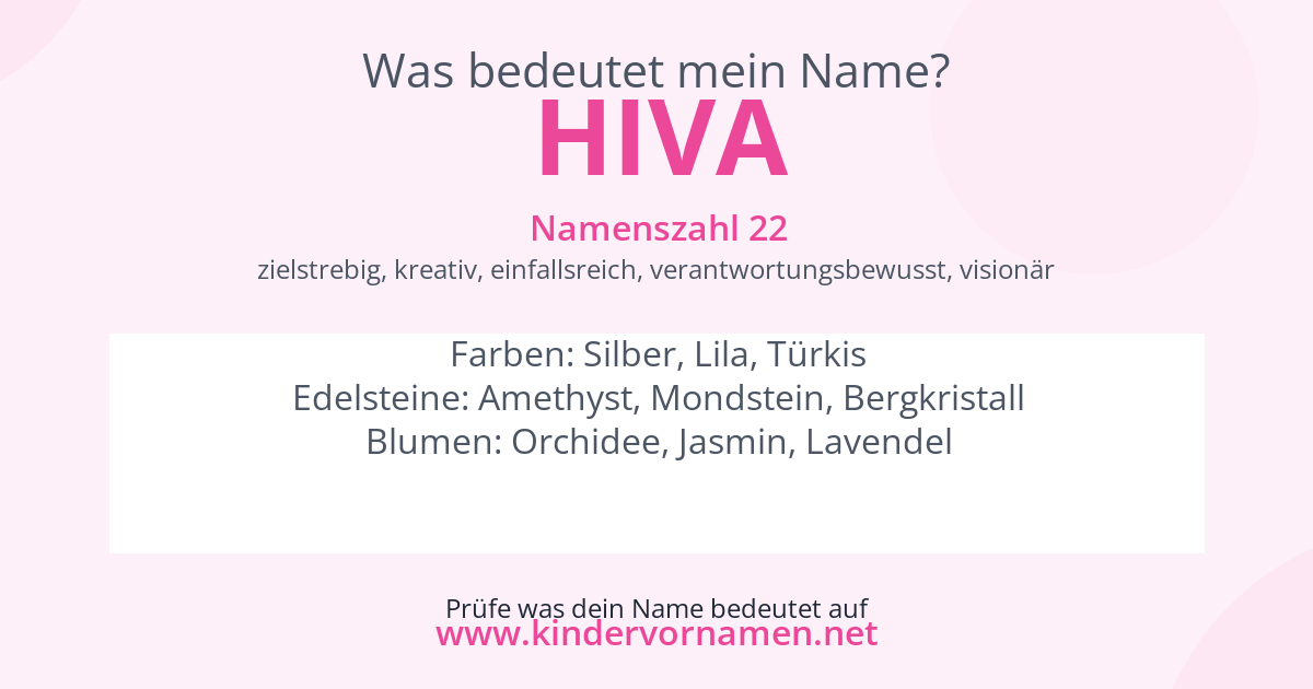 Was bedeutet der Name Hiva?