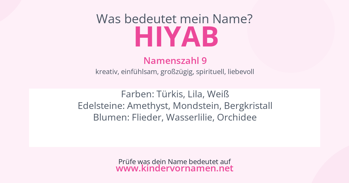 Was bedeutet der Name Hiyab?