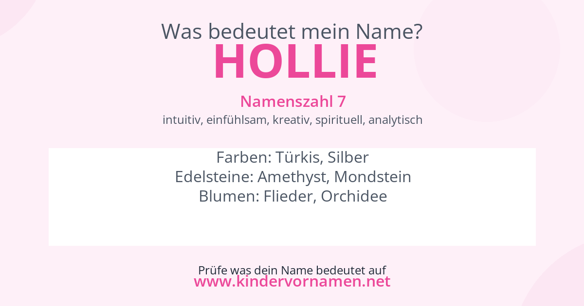 Was bedeutet der Name Hollie?