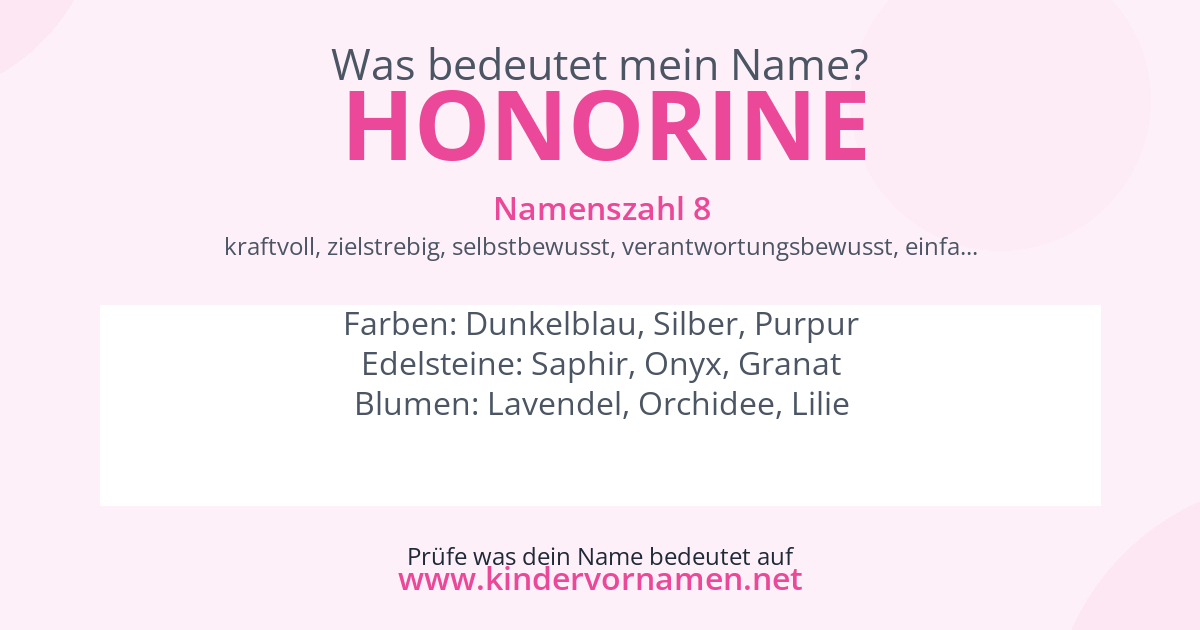 Was bedeutet der Name Honorine?