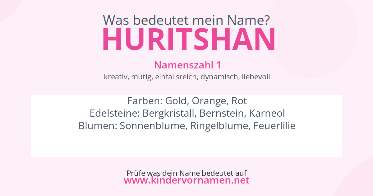 Was bedeutet der Name Huritshan?
