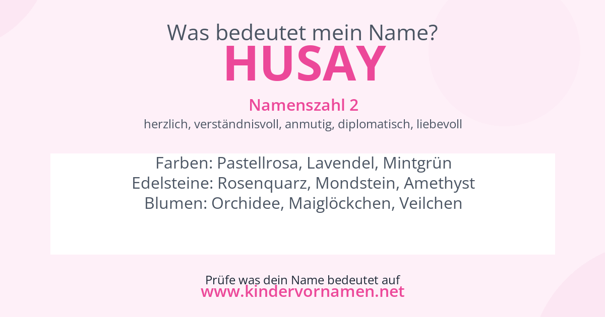 Was bedeutet der Name Husay?