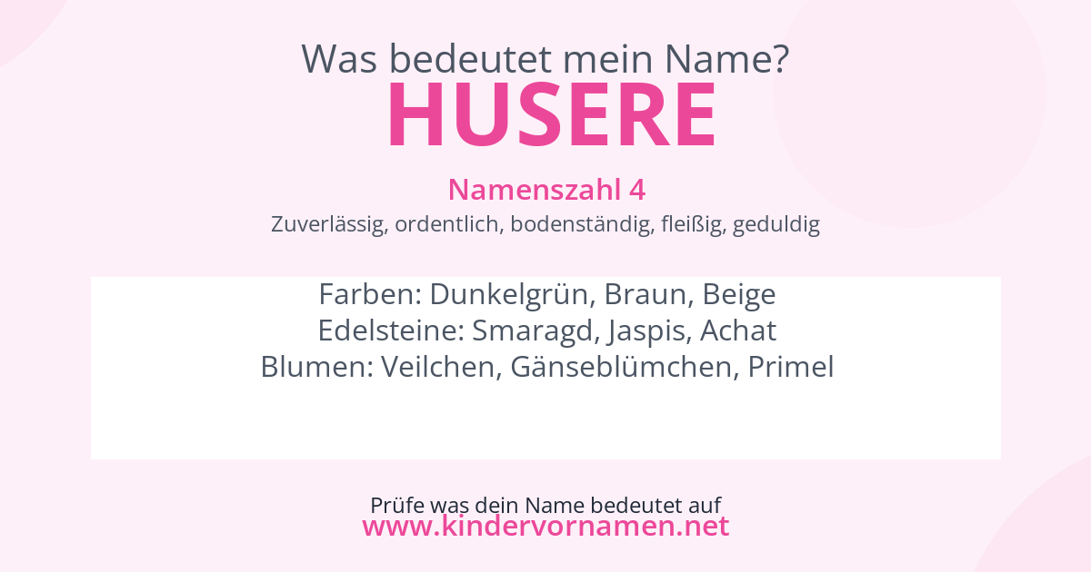 Was bedeutet der Name Husere?