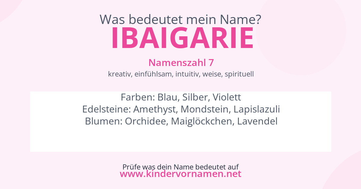Was bedeutet der Name Ibaigarie?