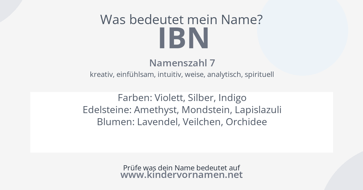 Was bedeutet der Name Ibn?