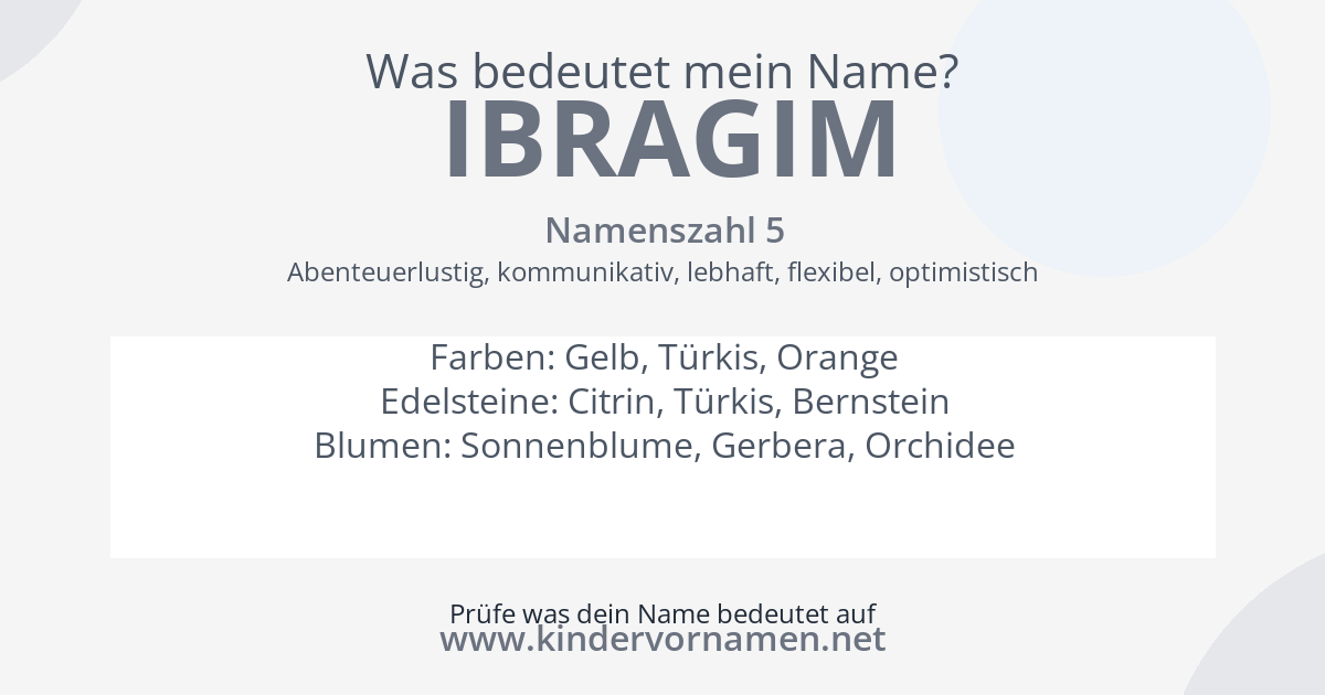 Was bedeutet der Name Ibragim?