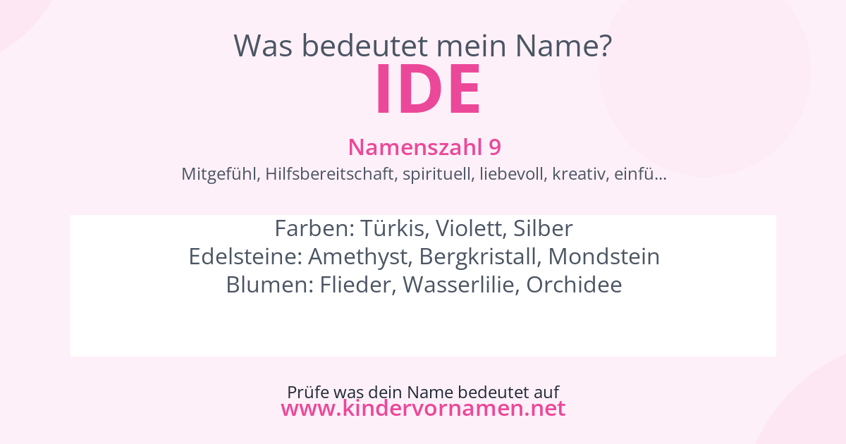 Was bedeutet der Name Ide?