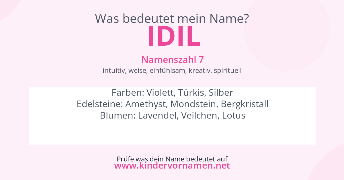 Was bedeutet der Name Idil?