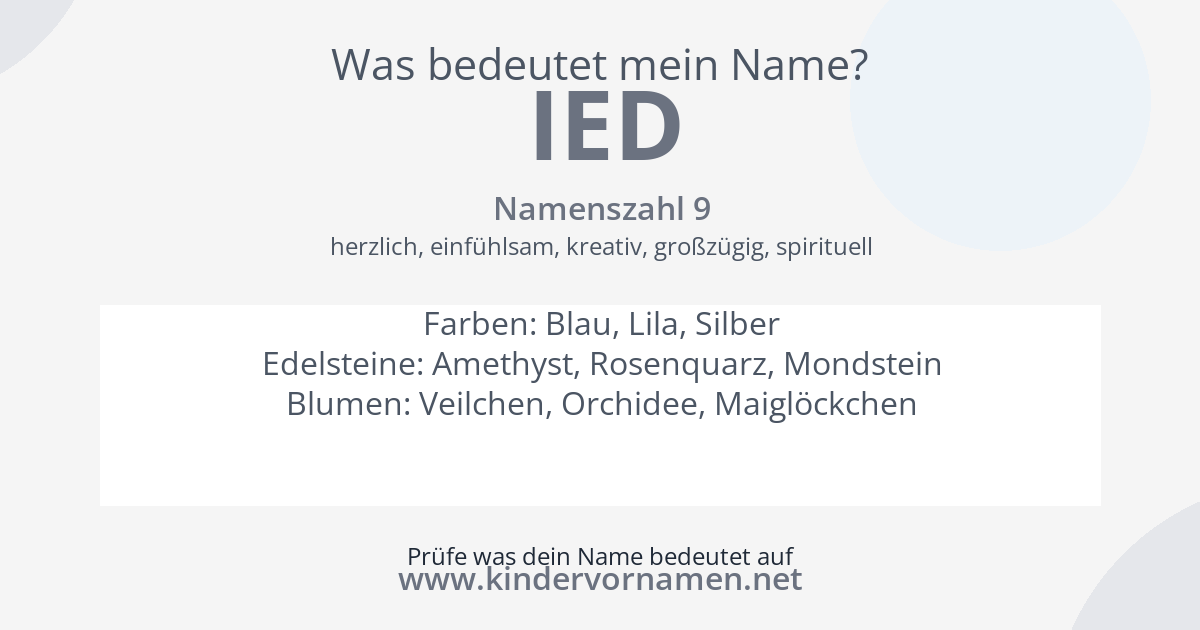 Was bedeutet der Name Ied?