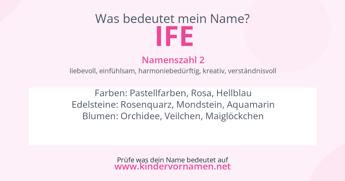 Was bedeutet der Name Ife?