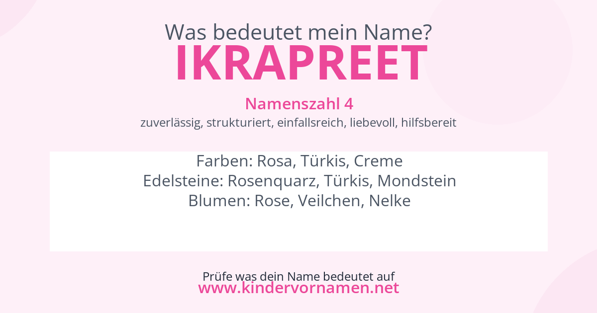 Was bedeutet der Name Ikrapreet?
