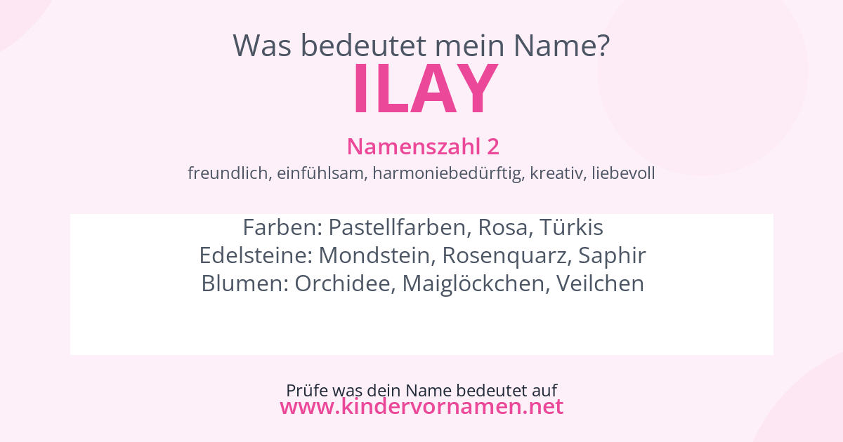 Was bedeutet der Name Ilay?