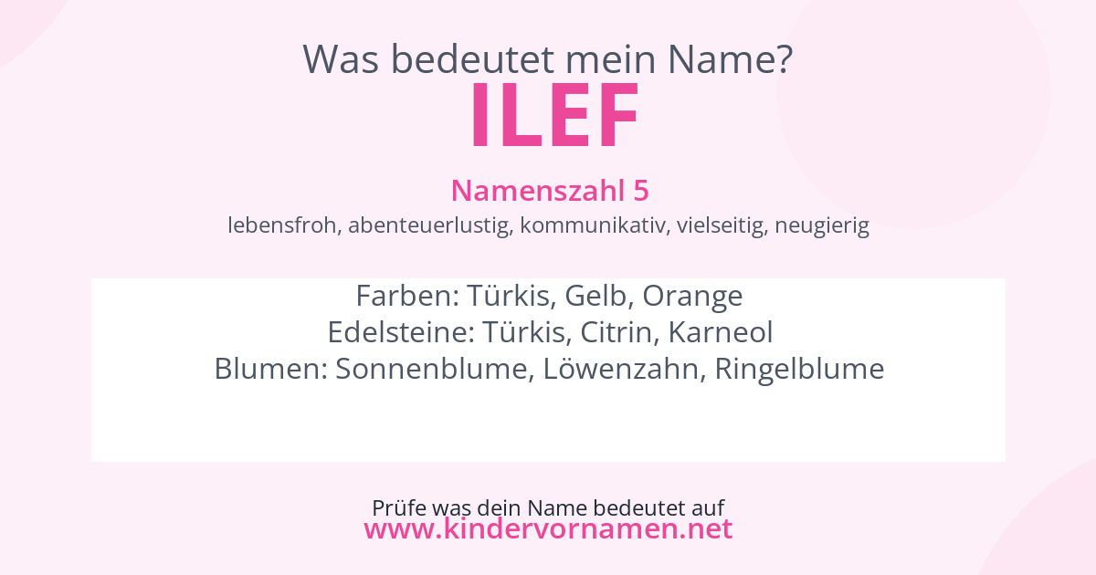 Was bedeutet der Name Ilef?