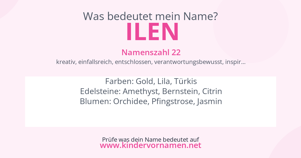 Was bedeutet der Name Ilen?
