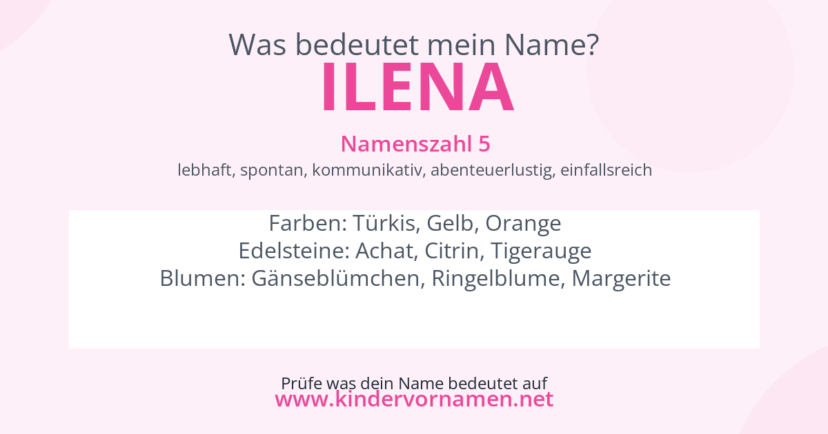 Was bedeutet der Name Ilena?