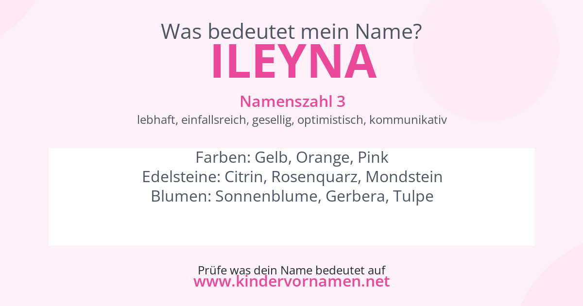 Was bedeutet der Name Ileyna?