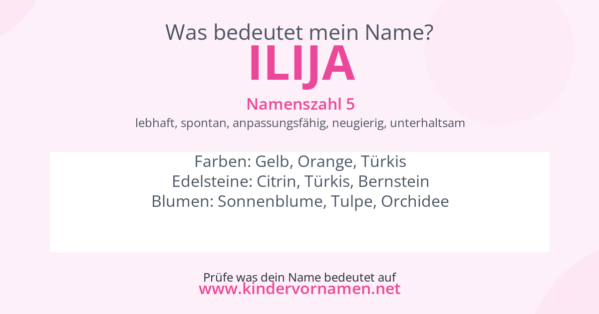 Was bedeutet der Name Ilija?